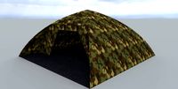 Green camo tent 3D Model