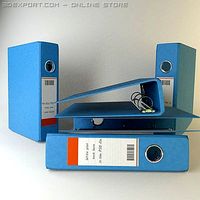 Binder Notebook Blue 3 3D Model