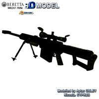 Baretta M82A1 3D Model