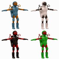 Sci-Fi Man Not Rigged Lowpoly-Highpoly