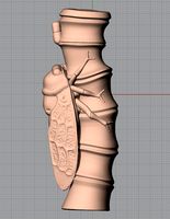 Crafts Decoration Sculpture Model Cicada climb bamboo C096