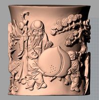 Chinese sculpture model Longevity pen holder C109