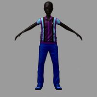 avatar casual set blue polo pants sneakers