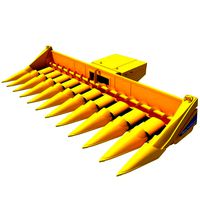 Yellow Combine Threshing 2