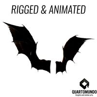 Pair of Bat Wings C4D