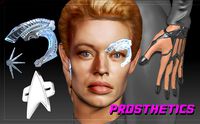 Star Trek Seven of Nine Borg Implants Prosthetic Parts Jeri Ryan | 3D