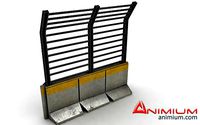 Road Block Fence 3d model