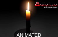 Candle 3d model with Animation