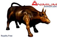 Charging Bull Statue 3d model