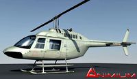 Bell 206 Jet ranger helicopter 3d model