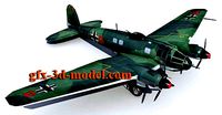 Heinkel He 111 aicraft 3d model