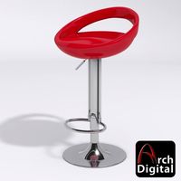 Hydraulic Lift Bar Stool 3D Model