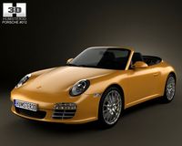 Porsche 911 Carrera 4 Cabriolet 2011 3D Model