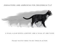 Animations for Millennium Cat - Poser and Daz Studio