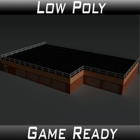 Low Poly Factory Building 15 - Extended Licence