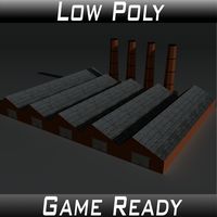 Low Poly Factory Building 14 - Extended Licence