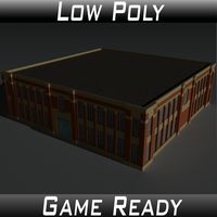 Low Poly Factory Building 6 - Extended Licence