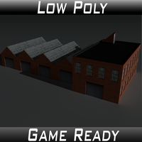 Low Poly Factory Building 8 - Extended Licence