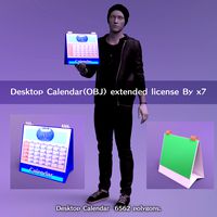 Desktop Calendar(OBJ) extended license By x7
