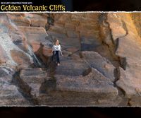 3D Cliff Construction Set: Golden Volcanic Cliffs