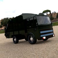Garbage Truck 1 - 3ds/ obj - Extended License