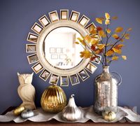 Set with pumpkins