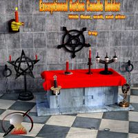 Exceptional Gothic Candle Holder scene for Daz3d Iray