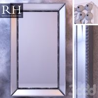 RH VENETIAN BEADED MIRROR - SILVER
