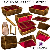 Treasure Chest FBX OBJ