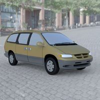 Dodge Caravan 1996 Wavefront OBJ - Extended License