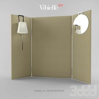 Ширма мебельная с зеркалом и светильником Vidieffe