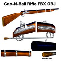 Cap-N-Ball Rifle FBX OBJ