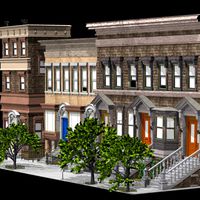 Brownstone Street Scene 1 (for iClone)