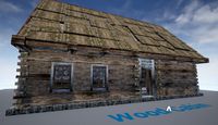 Wood Cabin - Game model with Unreal Engine Project