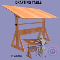 Drafting Table FBX + OBJ