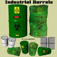 Industrial Barrels FBX and OBJ