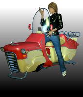 N7 SCOOTER Poser, .OBJ, can be imported in DAZ