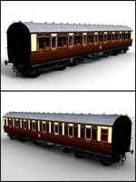 GWR Toplight passenger coach