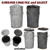Garbage Cans fbx and Object