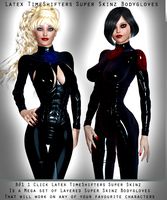 B#1 1 Click Latex TimeShifters Super Skinz Bodygloves