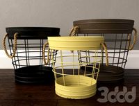 Wireframe Basket Set