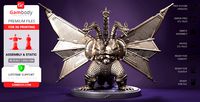 Mecha-King Ghidorah 3D Printing Figurine | Assembly