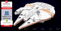 Millennium Falcon Tracery, Docking Ring, Decor 3D Printable Exterior Parts Kit 4