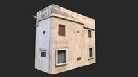 Derelict Building Low poly 3d Model