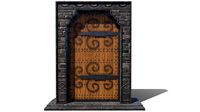 Medieval Stone Stone Doorway / Wood Door