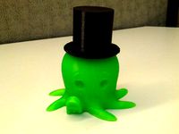 Top Hat for Cute Octopus by Drathus