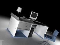 Computer Desk 3D Model