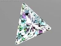 Triangle Shaped Diamond Gem 3D Model