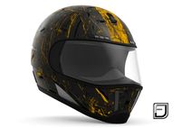 Black Grunge Helmet 3D Model