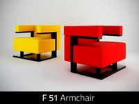 F 51 Armchair 3D Model